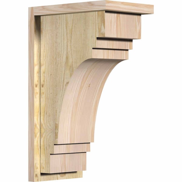 Ekena Millwork Pescadero Rough Sawn Corbel w/Backplate, Douglas Fir, 8"W x 12"D x 20"H COR08X12X20PEC01RDF - main